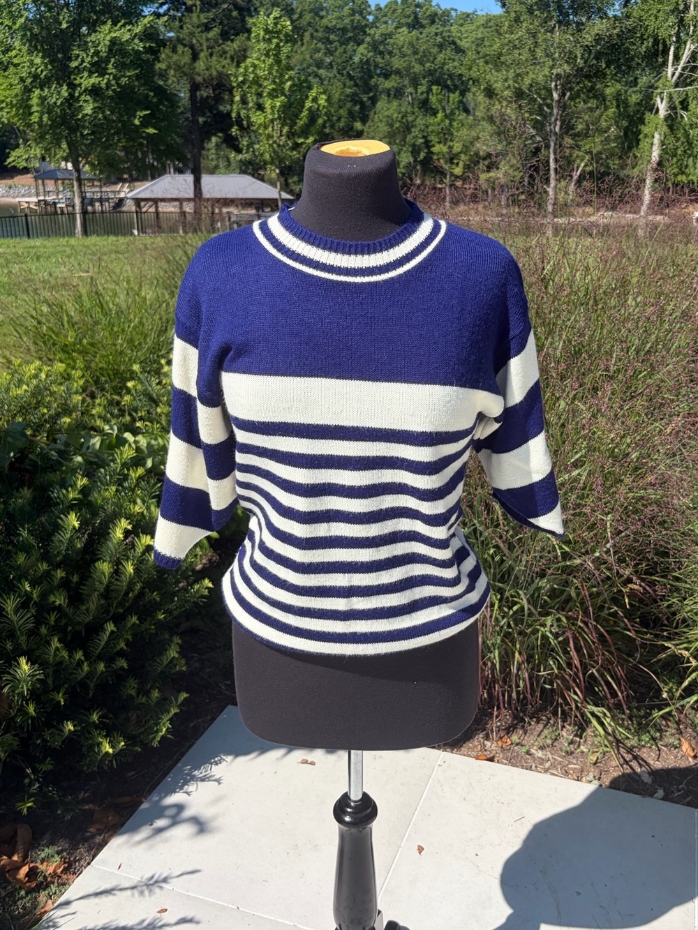 Vintage Marlene USA Nautical Stripe Sweater Top